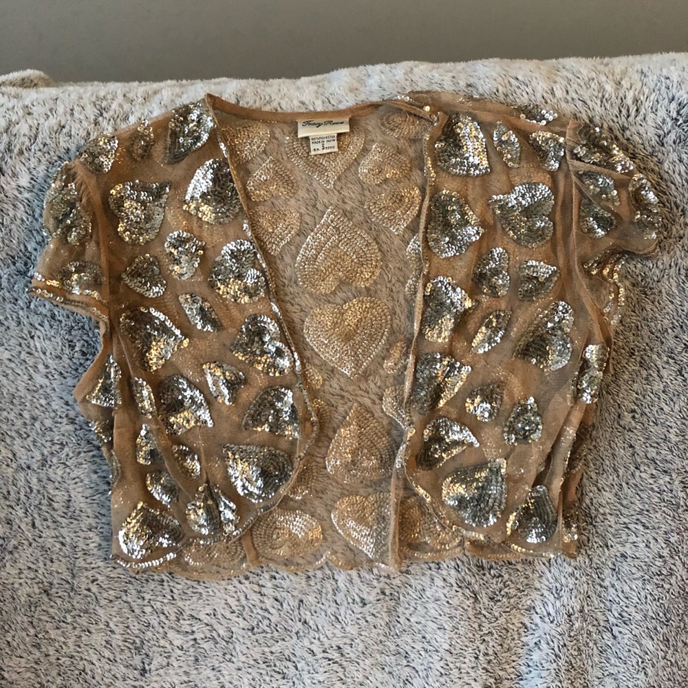 Cropped Tracy Reese short sleeve jacket